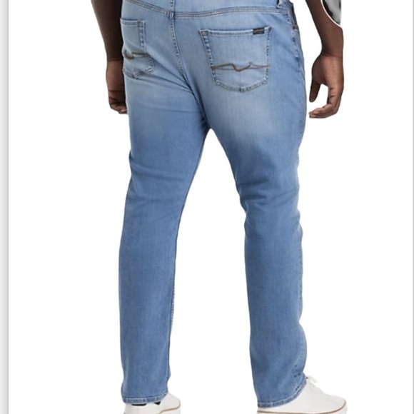 7 For All Mankind Jerome Dahan Boot Sz 32 Men Faded Blue T52006IU-061 - Picture 2 of 11